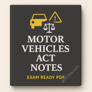 Motor Vehicles Act 1988 Notes PDF – Traffic Law and Motor Accident Judiciary Exam Study Material