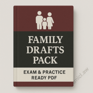 Cover for Family Drafts Pack – Divorce, Maintenance, Custody, Adoption